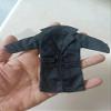 1/12 Scale Clothes Long Coat Model for 6" Figure Accessories (with Iron Wire at The Hem) (Black) view 1