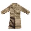 1/12 Scale Clothes Long Coat Model for 6" Figure Accessories (with Iron Wire at The Hem) (Brown) view 1