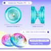 MAGICYOYO Pack of 2 Yoyos - K2 Responsive Yo-yo for Kids Beginners Yo Yo with 2 Yoyo Gloves, 2 Yo yo Bags, 12 Yo-yo Strings (Crystal Green+Blue Pink Yellow) view 4