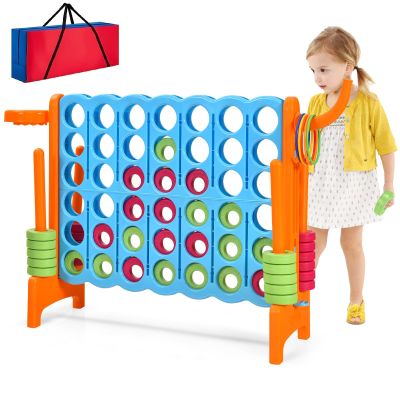 AKUSTIK Giant Connect Game Outdoor, 4 in a Row Jumbo 4 to Score Connect Game for Kids Adults Family Party Yard Lawn, Large Connect Game with Quick Release Slider 42 Jumbo Rings