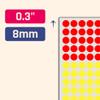 10,000 Pieces, 1/4 inch - Small Colored Round Dot Stickers - 10 Colors view 4
