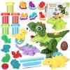 Cinne Dinosaur Color Dough Sets for Kids Ages 2-4-8, DIY Clay Tools & Dinosaur Eggs, Birthday & Christmas Gift for Boys and Girls(20 Pcs Color Dough Accessories) view 2