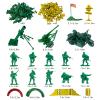 TALGIC Army Men Toys Large Battle Playset-Set Includes Army Men Action Figures, Military Battle Mat, Tanks, Helicopters, Jeep, Ambulance, Trucks, Cannon, Tents (120 PCS) view 4