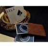blue-ther Switch Wallet Magic Tricks Close Up Street Illusions Gimmicks Amazing Card to Wallet Magician Money Transformations Magic Props (Brown) view 2