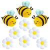 3pcs Bee Balloon 6Pcs Daisy Flower foil Balloons Bumble Bee foil Balloon for Daisy Bee Theme Birthday Baby Shower Wedding Party Decorations Supplies view 1