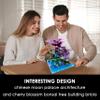 Alizdd Micro Building Blocks SetsChinese Moon Palace Architecture and Cherry Blossom Bonsai Tree Building Toys for AdultsJapanese Sakura House ModelCreative Mini Bricks Gift for Kids 14+2588 PCS view 4