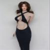 1/6 Scale Female Clothes,Female Black Evening Dress Long Skirt Clothes for 12inch PH TBL JO Action Figure Body (C) view 1