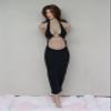 1/6 Scale Female Clothes,Female Black Evening Dress Long Skirt Clothes for 12inch PH TBL JO Action Figure Body (C) view 2