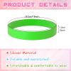 Bouiexye 60 Pieces Rubber Bracelets Green Sports Band Unisex for Sports Teams Party Games Fashion Decorations view 2