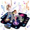 UpgradedKIZJORYA Dance Mat for Kids, Electronic Light-up Dance Pad with Wireless Bluetooth 5 Speeds 9 Levels, Dancing Mat for Toddlers Music Game Dance Toy for Girls Boys 3 4 5 6 7 8 9 10+ Year Old view 1