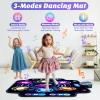 UpgradedKIZJORYA Dance Mat for Kids, Electronic Light-up Dance Pad with Wireless Bluetooth 5 Speeds 9 Levels, Dancing Mat for Toddlers Music Game Dance Toy for Girls Boys 3 4 5 6 7 8 9 10+ Year Old view 4