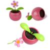 4pcs Solar Powered Dancing Flower Shaking Head Car Office Decoration (As Shown) view 2
