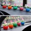 4pcs Solar Powered Dancing Flower Shaking Head Car Office Decoration (As Shown) view 3