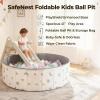 40Inch Kids Ball Pit, Foldable & Portable & Reusable Balls Pool for Toddlers,Playpen/Fence for Baby, Play Pool for Dog, Indoor & Outdoor Use, Oversized (Star/Moon) view 2