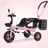 ButxeT Kids Tricycle-3 in 1 Kids Trike Bike Stroller- with Removable Push Handle-with Storage Basket-Safety Harness-1-6 Years Old Boy Girl Outdoor Toy Gifts,Pink view 1