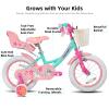 JOYSTAR Unicorn 12" Kids Bike for 2-4 Years Girls Toddler Bike Green view 2