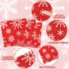100 PCS Merry Christmas Tableware Set Christmas Theme Party Supplies Serves 25 guests Snowflakes Paper Plates Xmas napkins Bulk Christmas Dinnerware Set for Xmas Party Decorations Disposable Tableware view 3
