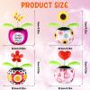 4 Solar Dancing Butterfly Toy Solar Powered Dancing Sun Flower in Colorful Pots Swinging Heart Shape Flip Flap Animated Bobblehead Dancer Window Rose Sun Catcher Car Dashboard Decor view 2