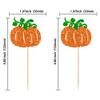 24Pcs Pumpkin Cupcake Toppers Glitter Fall Theme Cupcake Picks Pumpkin Themed Baby Shower Birthday Thanksgiving Halloween Party Cake Decorations Supplies Orange view 2