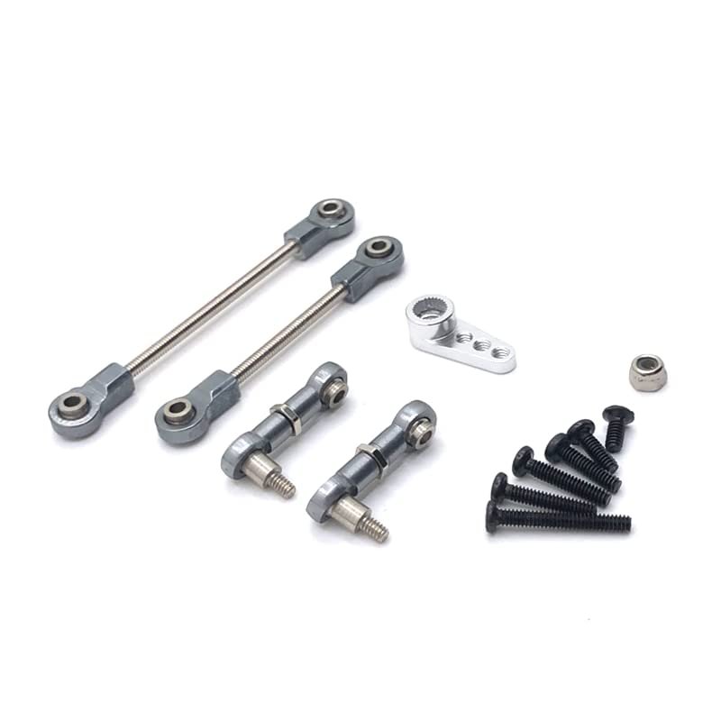 BrewJa Metal Upgrade Steering Link Servo Arm 28t for WLtoys 1/28 284131 K969 K979 K989 K999 P929 P939 RC Car Parts (Color : Dark Grey)