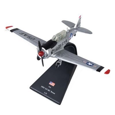 ZEZEFUFU 1/72 Scale USA 1953 T6 LT-6G Texan Fighter Attack Plane Models Navy Army Fighter Airplane Model for Collection Gift