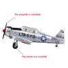 ZEZEFUFU 1/72 Scale USA 1953 T6 LT-6G Texan Fighter Attack Plane Models Navy Army Fighter Airplane Model for Collection Gift view 3