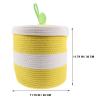 Cabilock Cotton Rope Storage Basket Lid Decorative Organizing Basket for Sundries Toys and Laundry Large Capacity Cotton Rope Bin for Home and Clutter Management view 2