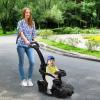 OLAKIDS 3 in 1 Ride on Push Car, Licensed Lamborghini SIAN Baby Sliding with Parent Control Handle Universal Wheels Guardrails, Toddlers Walking Toy with Music, Under Seat Storage (Dark) view 2