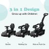 OLAKIDS 3 in 1 Ride on Push Car, Licensed Lamborghini SIAN Baby Sliding with Parent Control Handle Universal Wheels Guardrails, Toddlers Walking Toy with Music, Under Seat Storage (Dark) view 3