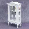 AirAds Dollhouse 1:12 Scale Dollhouse Miniature Furniture Hutch Display Cabinet w/Mirror White view 1