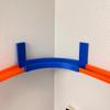 Corner Wall Mount Track Compatible with Hot Wheels | 90 Degree Turn with Removable Adhesive for Mounting to Wall | Made in USA (Inside Curve, 1-Pack) view 3