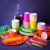 Tioncy 350 Pcs Neon Glow Party Supplies Serves 50, Plates Napkins Cups view 3