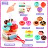 Unicorn Tea Party Set for Little Girls, Age 3 4 5 6 Year Old, Toddler Kids Kitchen Pretend Play Toys with Tin Tea Set, Cake Stand, for Girls Boys view 3