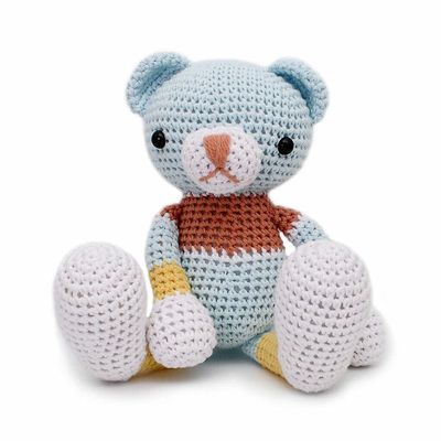 Adorable Amikomo Bear Crochet Doll Handmade Amigurumi Plush Toy VAC