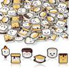 CJiangpo 60Pcs Marshmallow Mini Erasers for Kids Bulk Cute Cartoon Pencil Rubber Eraser Campfire Camping Themed Party Favors Filler Kids School Classroom Prizes Gifts view 1