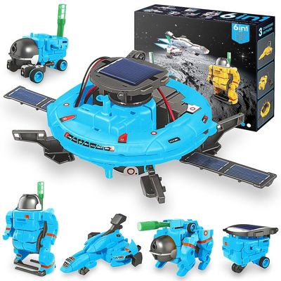 STEM Projects for Kids Ages 8-12 Solar Robot Kit 6-in-1 Space Toys for 10-Year-Old Boy Girl Gift Toys Science Kits Christmas Birthday Gifts for 8 9 10 11 12 Year Old, Blue