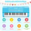 Toy Piano Keyboard for Kids Upgrade Electric Pianos Toys for 3 4 5 6 7 8 Year Old Girls Boys Beginners Keyboards with Microphone Toy for 3+ Year Old Kid Gifts (Blue) view 3