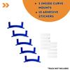 Corner Wall Mount Track Compatible with Hot Wheels | 90 Degree Turn with Removable Adhesive for Mounting to Wall | Made in USA (Inside Curve, 5-Pack) view 4