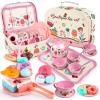 Tea Party Set for Little Girls, Flower Tea Sets Toys for Toddlers Girls Age 3 4 5 6 Year Old, Toddler Kids Kitchen Pretend Play Toys view 1