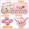 Tea Party Set for Little Girls, Flower Tea Sets Toys for Toddlers Girls Age 3 4 5 6 Year Old, Toddler Kids Kitchen Pretend Play Toys view 3