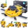 STEM Projects for Kids Ages 8-12 Solar Robot Kit 6-in-1 Space Toys for 10-Year-Old Boy Girl Gift Toys Science Kits Christmas Birthday Gifts for 8 9 10 11 12 Year Old, Yellow view 1
