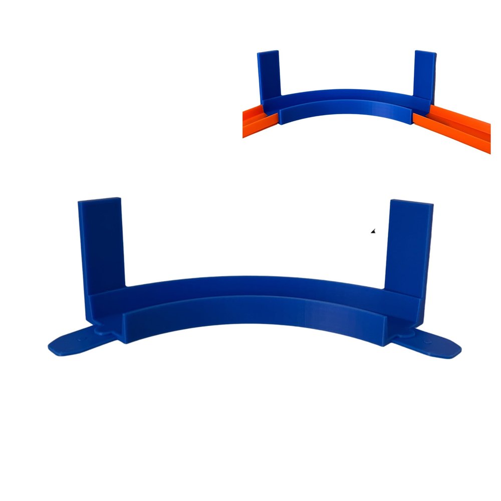 Corner Wall Mount Track Compatible with Hot Wheels | 90 Degree Turn with Removable Adhesive for Mounting to Wall | Made in USA (Inside Curve, 3-Pack)