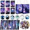 Abbylike 48 Pcs Wolf Party Favors Party Decor Birthday Supply Wolf Paper Bag Gift Mini Notebook Keychain Slap Bracelet Sticker for Baby Shower Holiday view 1