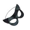 Black Cat Halloween Werecat Mask - Half Face Cat Eye Mask Accessories with Ears for Girls & Women view 2
