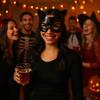 Black Cat Halloween Werecat Mask - Half Face Cat Eye Mask Accessories with Ears for Girls & Women view 3
