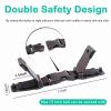 2 Pcs Seat Chest Harness Buckle,Anti Escape Seat Strap Baby Harness Chest Buckle for Strollers,High Chairs,Baby Carrier,Schoolbags(Black) view 2
