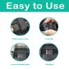 2 Pcs Seat Chest Harness Buckle,Anti Escape Seat Strap Baby Harness Chest Buckle for Strollers,High Chairs,Baby Carrier,Schoolbags(Black) view 3