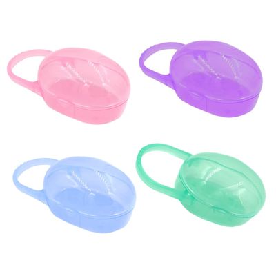 ibasenice 4pcs Pacifier Box Portable Pacifier Storage Containers Carry Material Lightweight and Easy to Parents