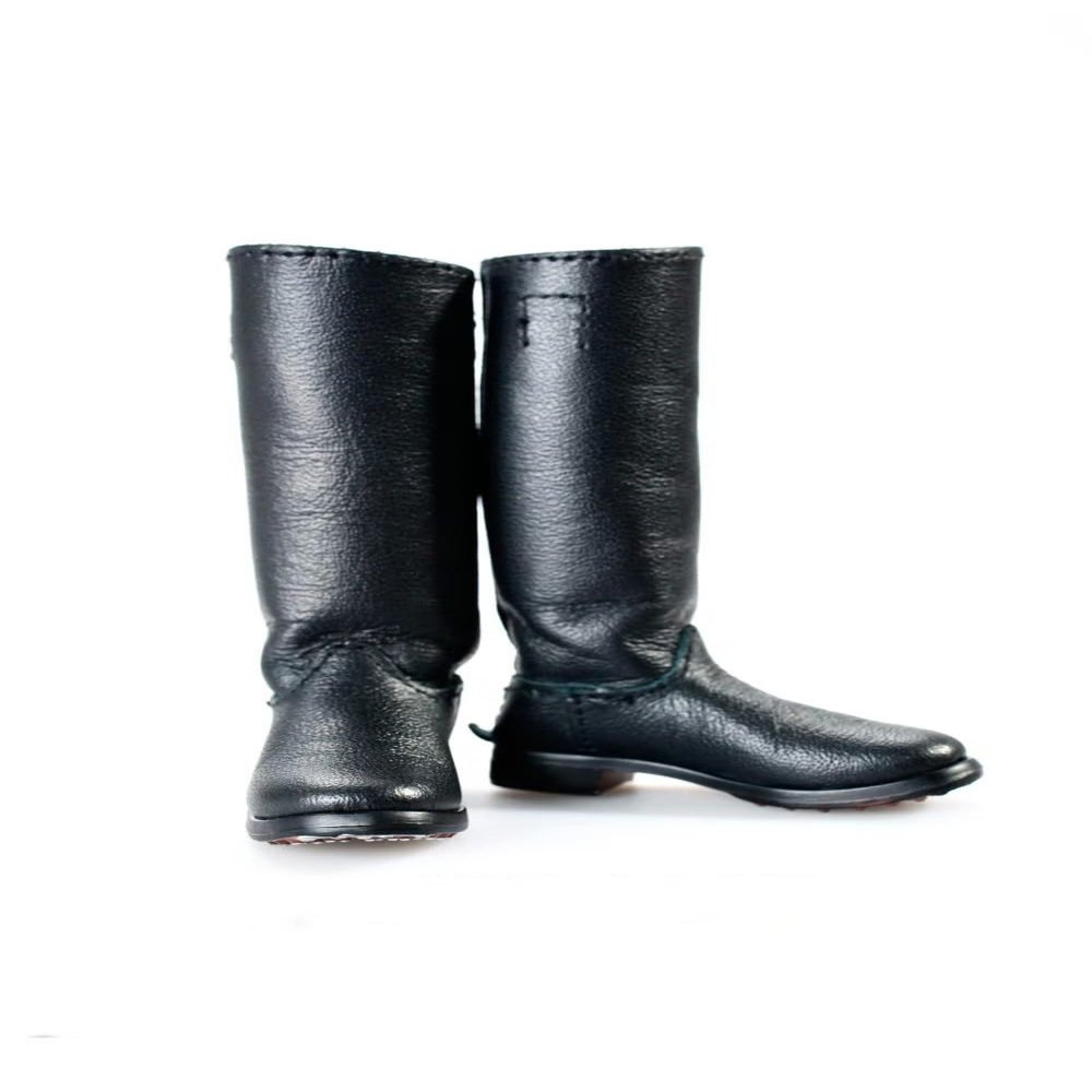 1/6 Scale Male Shoes Model,Male Soldier Long Boots Sergeant High Boots Shoes Hollow Inside for 12inch Action Figure Body (C)