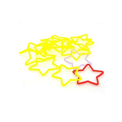 blue-ther 100 Pcs Rubber Band Shapes (Star) - Magic Trick,Close up Magic,Stage,Illusions,Fun,Magic Show (Mixed Color)